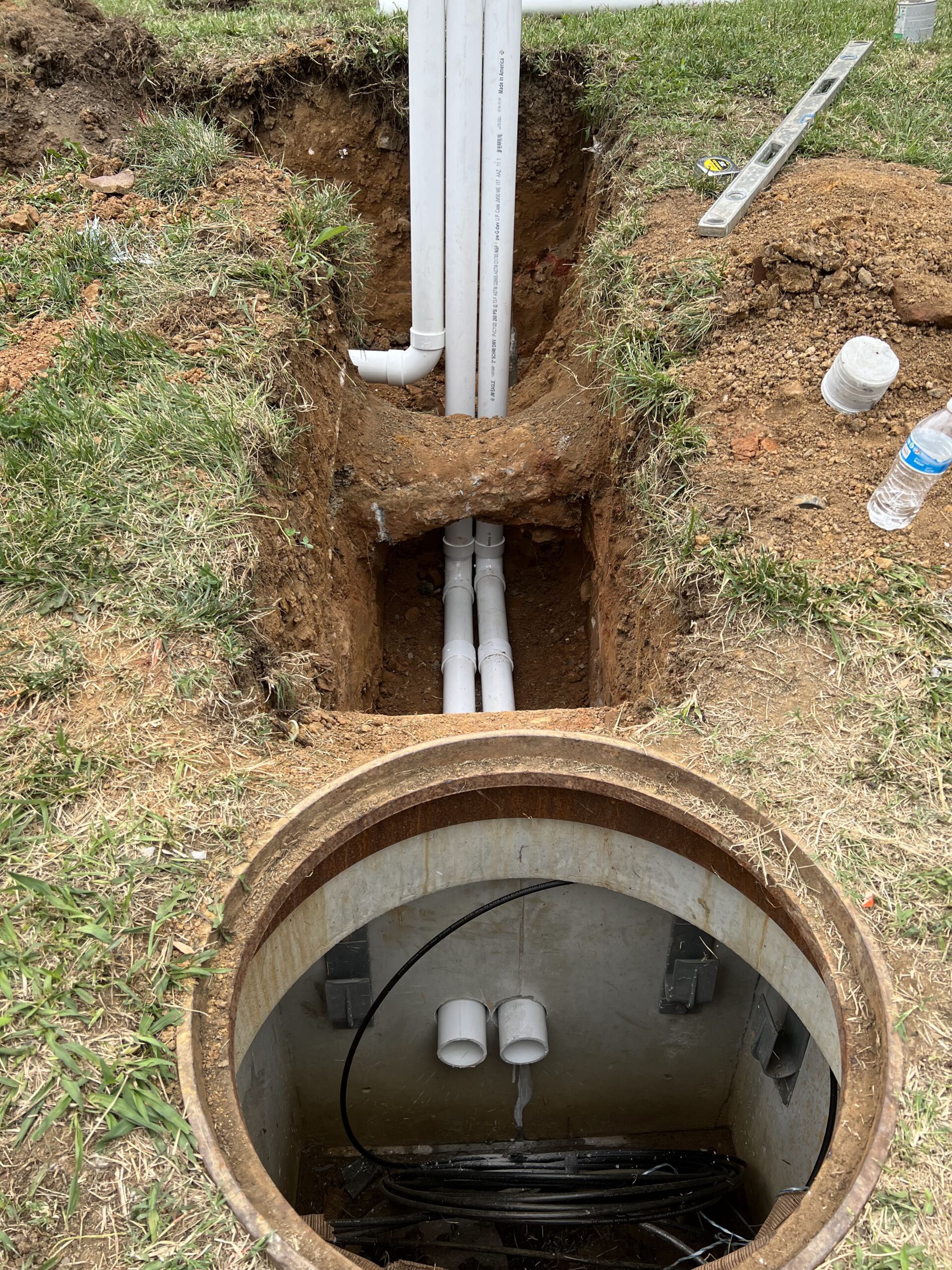 PVC Pipe Install Underground